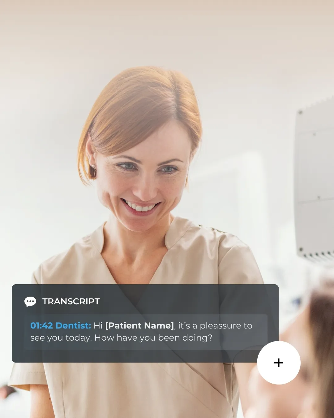 Patient data is anonymised in every transcript
